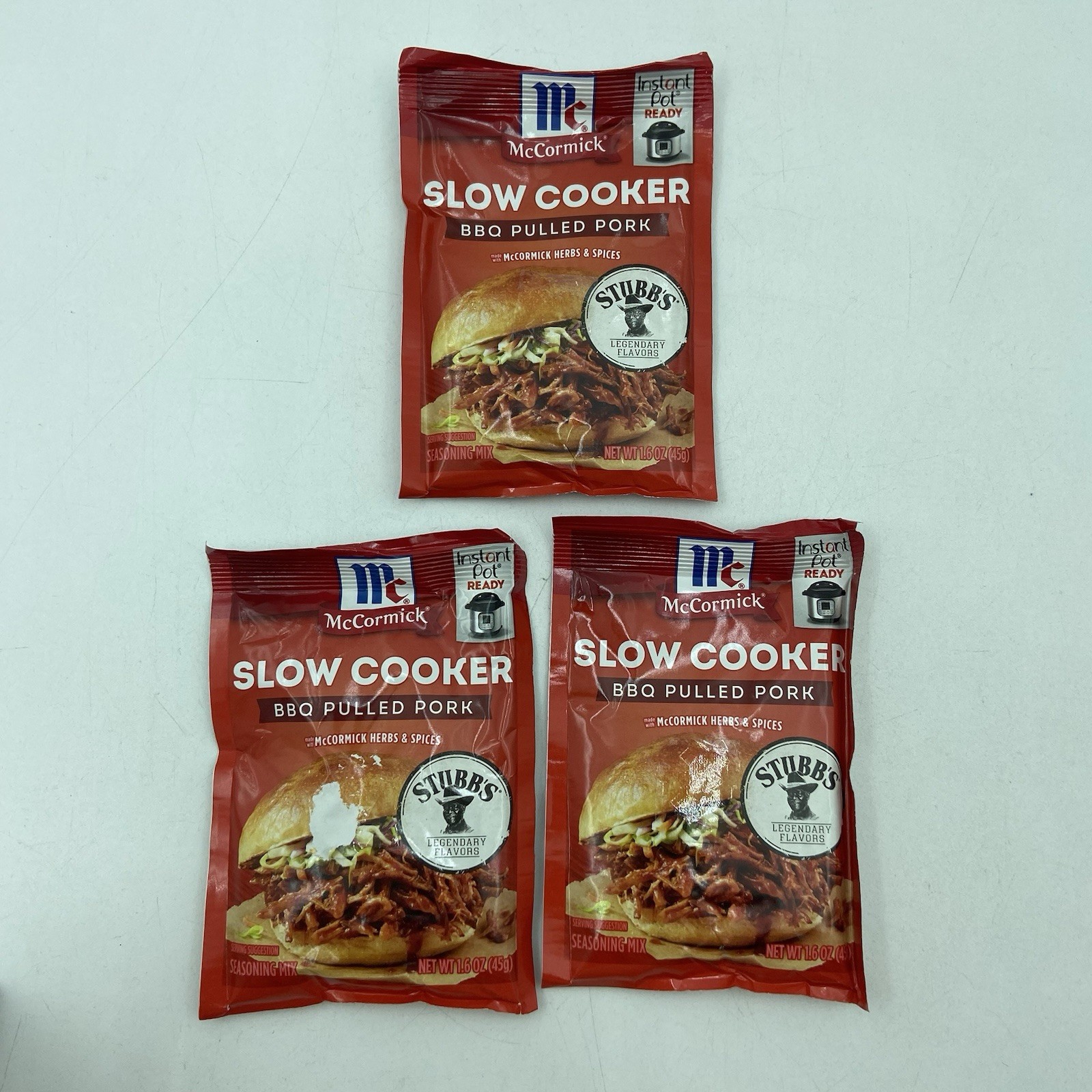 McCormick BBQ Stubb’s Pulled Pork Seasoning Mix 3 Pack Sweet and Tangy Flavor