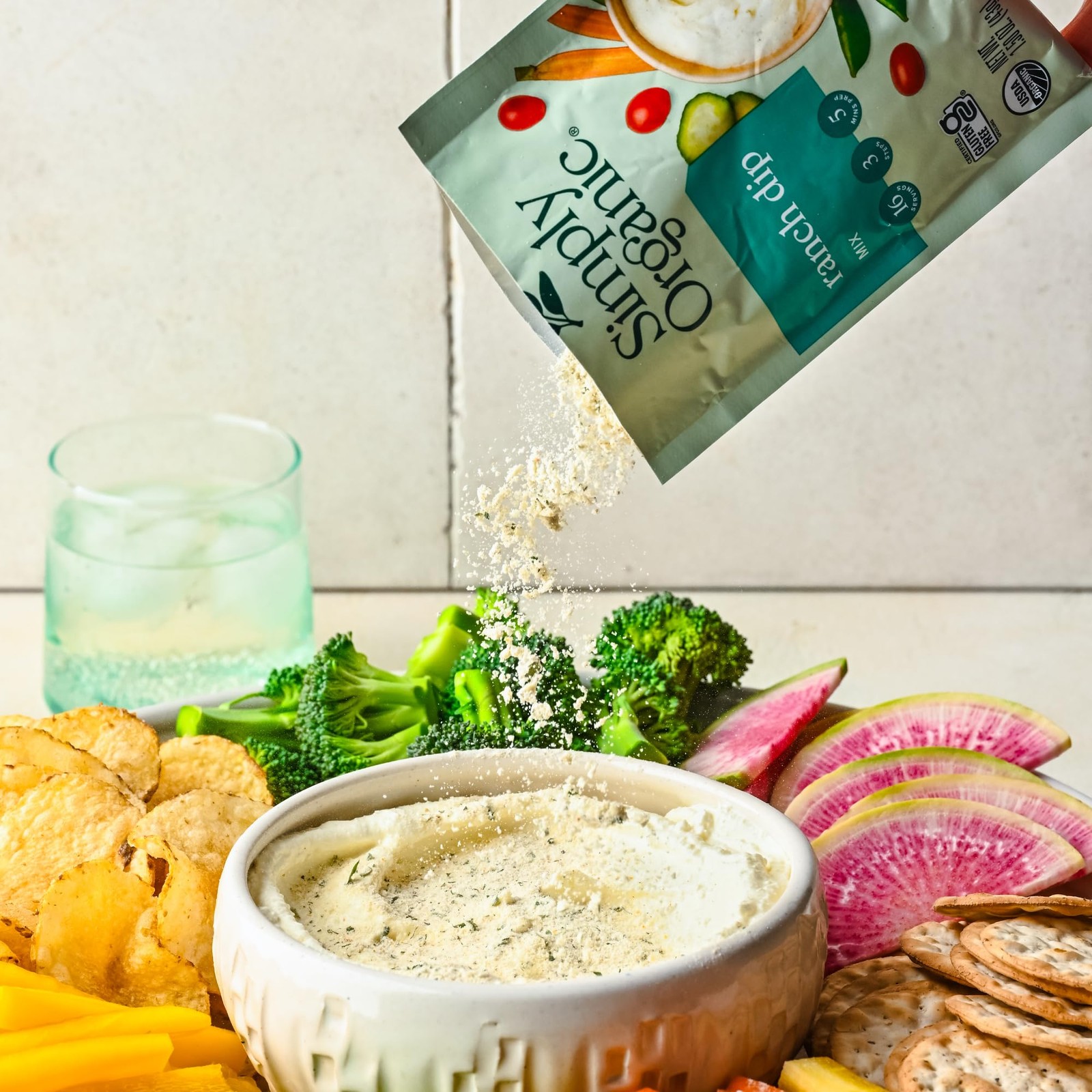 Simply Organic Ranch Dip Mix 1.5 Ounce Gluten Free Non Irradiated Kosher