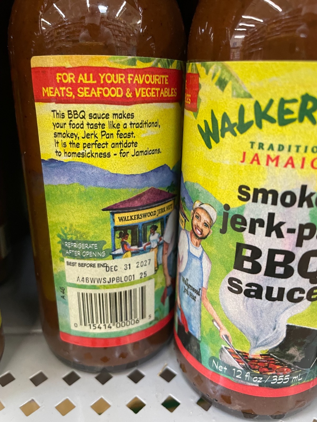 Walkerswood Smokey Jerk Pan BBQ Sauce 12 oz (2 Pack) Jamaican Jerk Marinade
