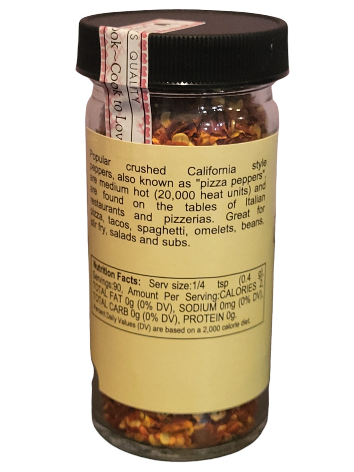 Medium Hot Crushed Red Pepper by Penzeys Spices 1.3 oz 1/2 Cup Jar Exp 6/2026