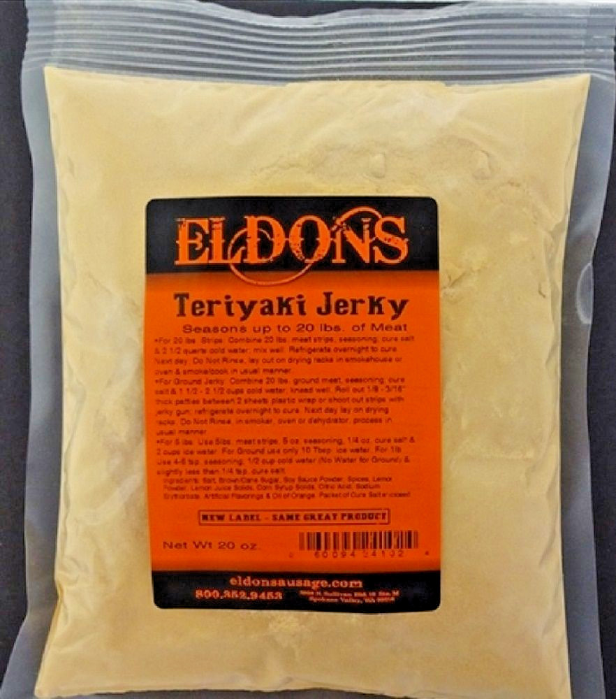 Teriyaki Jerky Seasoning Spices with Cure 20 oz. Seasons 20 lbs of Meat #4102