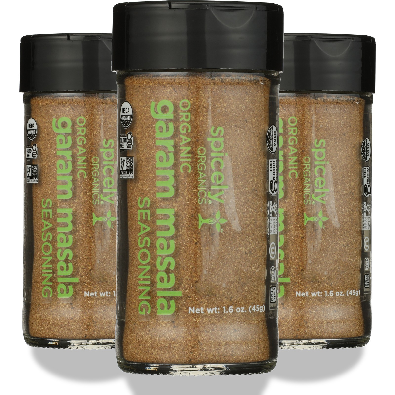 Organic Garam Masala Seasoning By Spicely Organics 1.6 Oz 3 Pack