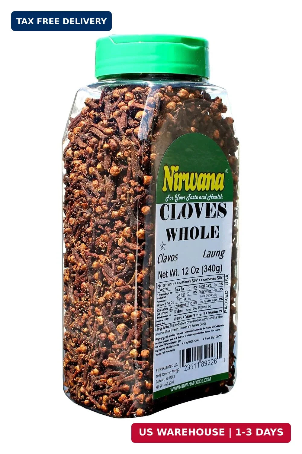 Nirwana Asian Indian Spice Cloves Whole Laung Clavo Premium Quality for Cooking,