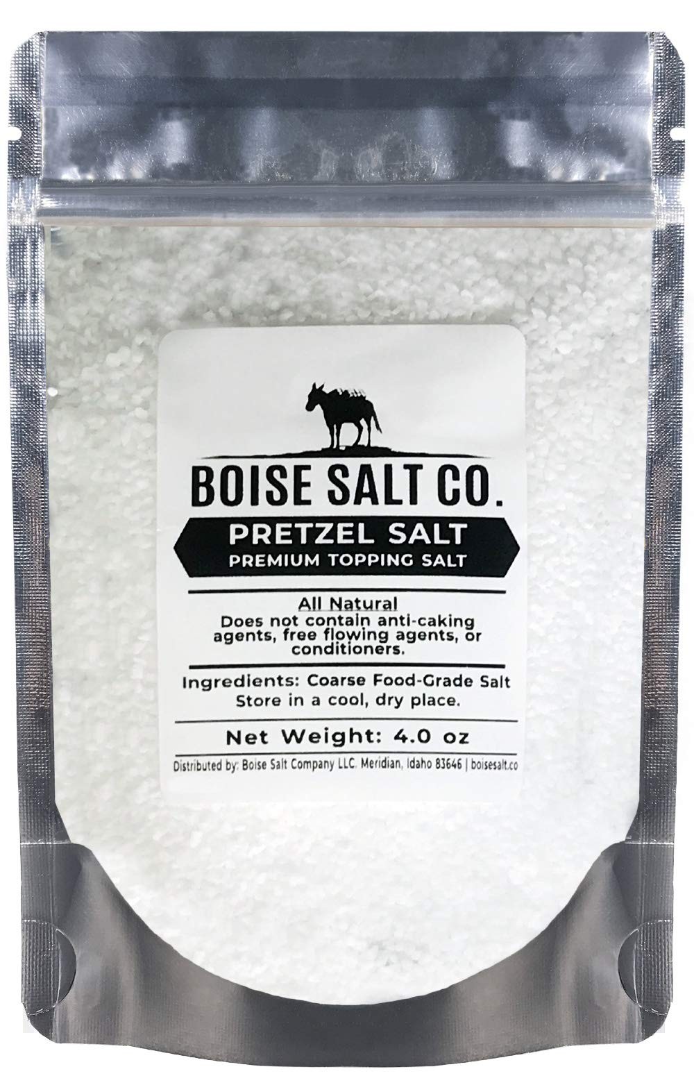 Boise Salt Co. Pretzel – 4 Ounce Resealable Standup 4 (Pack of 1)