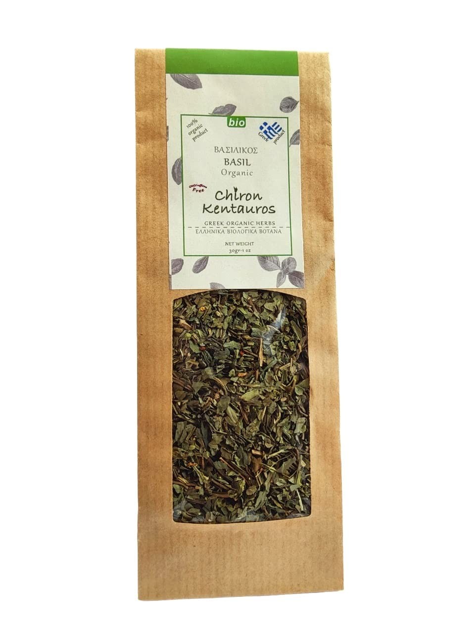 Greek Organic Bio Herb Basil from Mount Pelion Greece 30gr/ 1.06oz