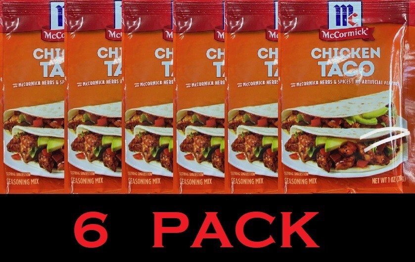 McCormick CHICKEN TACO Seasoning Sauce Mixes 1 oz Packet – 6 PACK