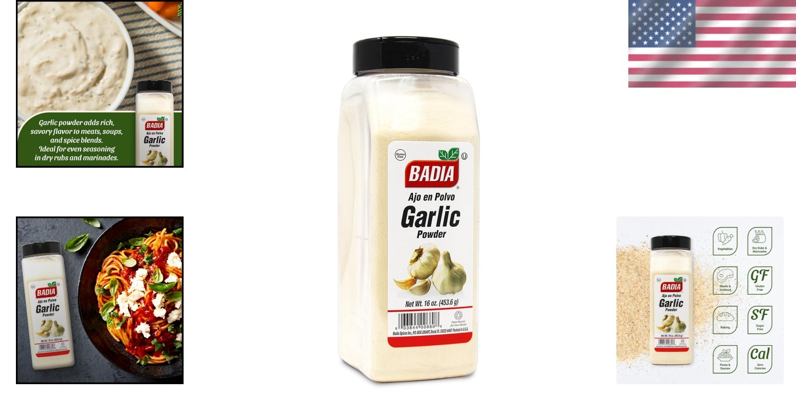 16 oz Garlic Powder – Gluten Free, All-Natural Seasoning for Culinary Delights
