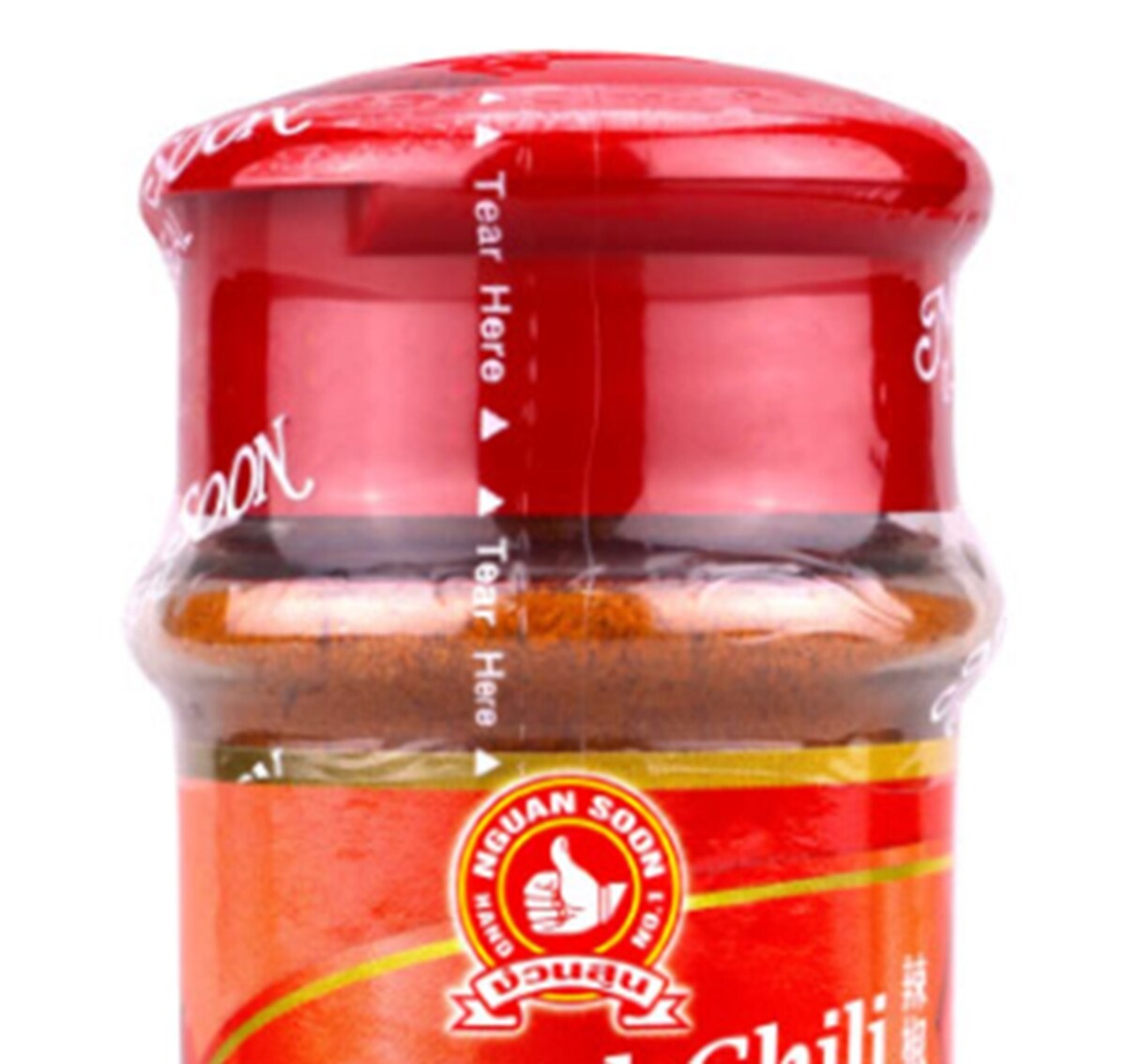 Nguan Soon No.1 Hand Brand Ground Chili Spices Seasoning Herbs Red colour 45 g.