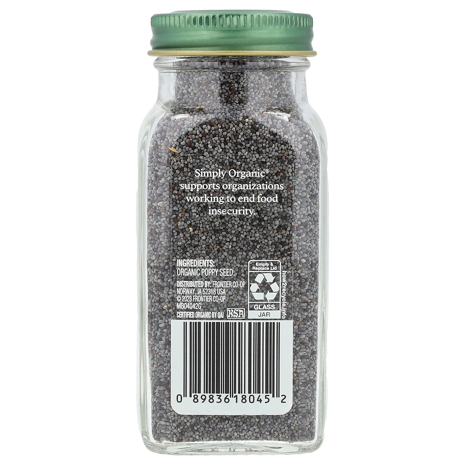 Simply Organic Poppy Seed USDA Organic, 3.38 Ounce/96g, Pack Of 1