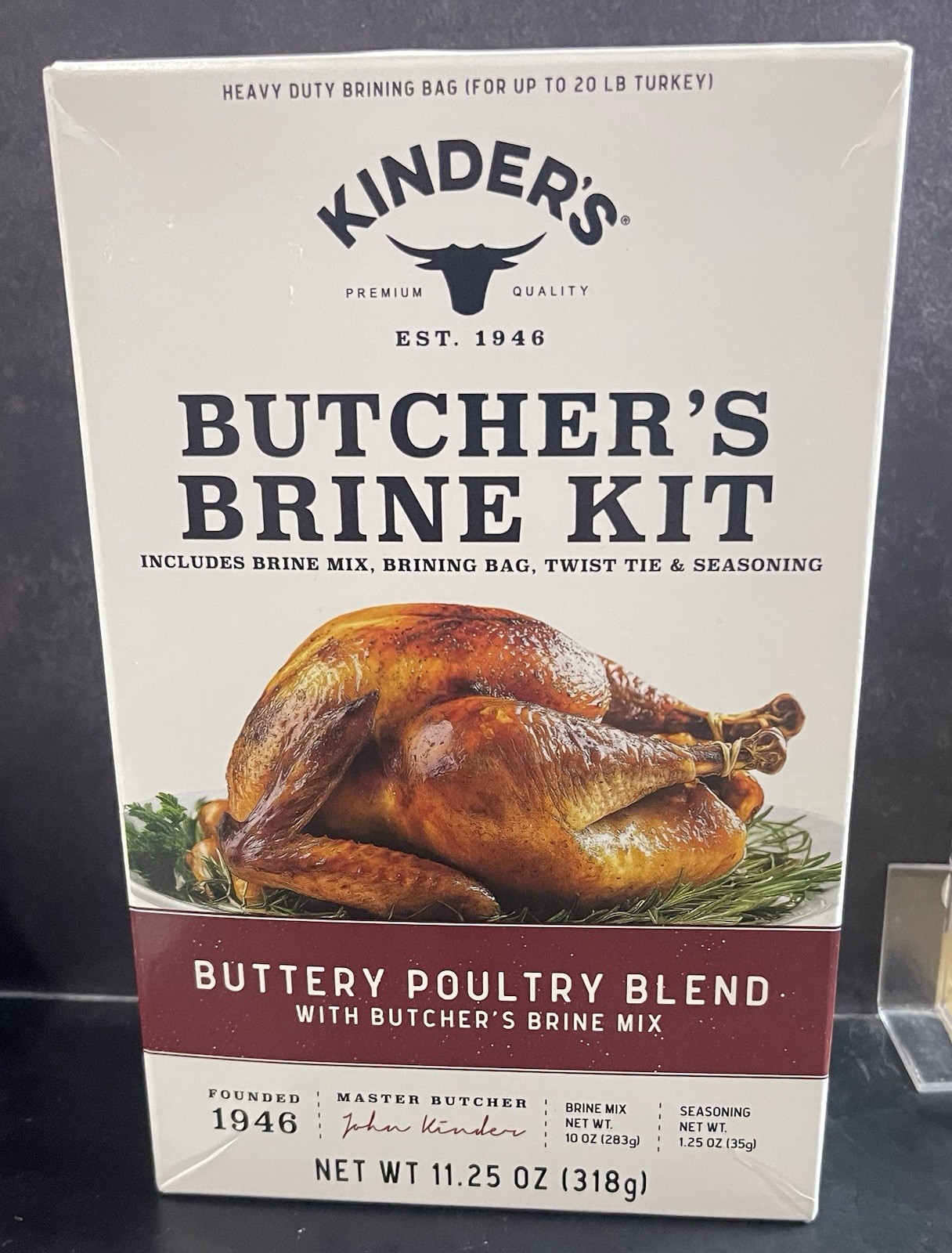 Kinder’s Butcher’s Turkey Brine Kit 11.25 oz Buttery Poultry Blend BB 6/10/2027
