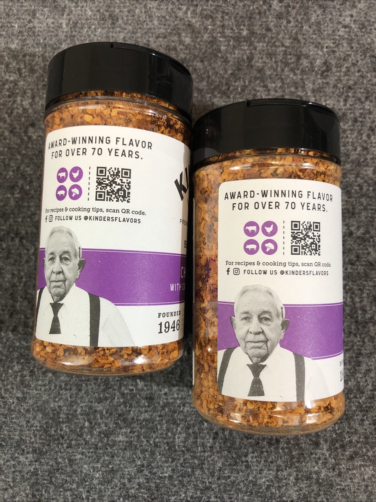 2 PACK ~ Kinder’s CHILI CRUNCH Seasoning Hand-Crafted, No MSG, 9.3 Oz Ea NEW!!