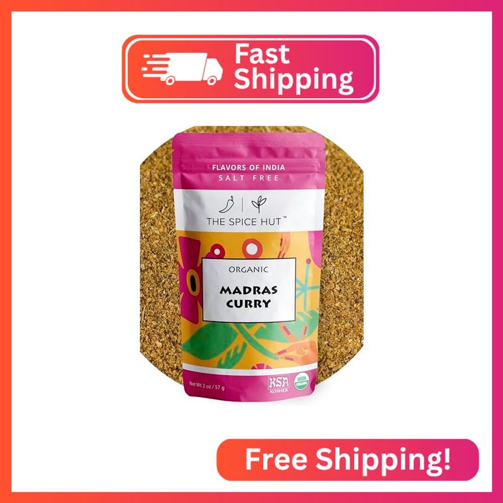 Spice Hut – Madras Curry Powder, Organic, Salt-Free, Madras Masala Indian Season