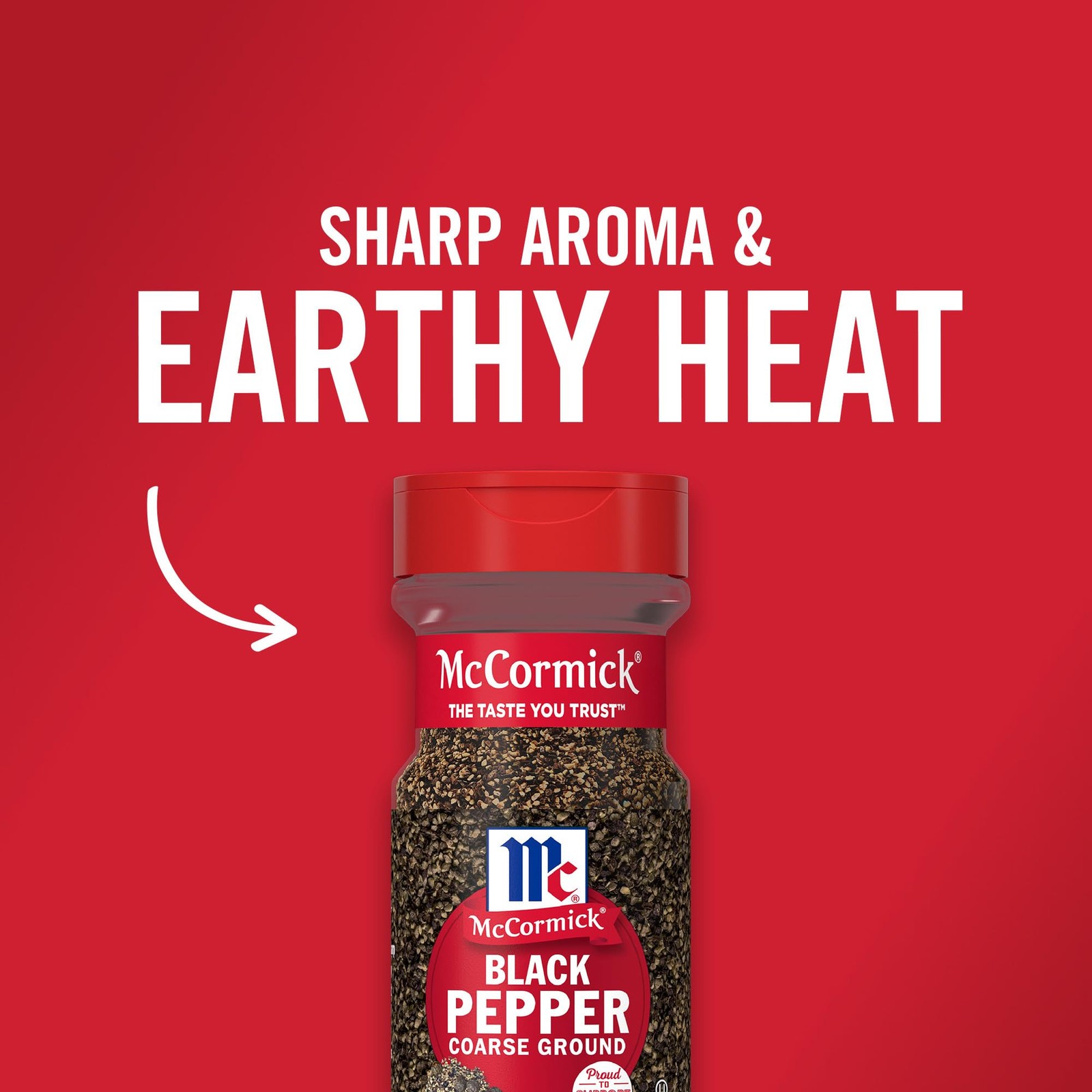 McCormick Black Pepper, Coarse Ground, Non GMO, 3.12 Ounce (Pack of 1)