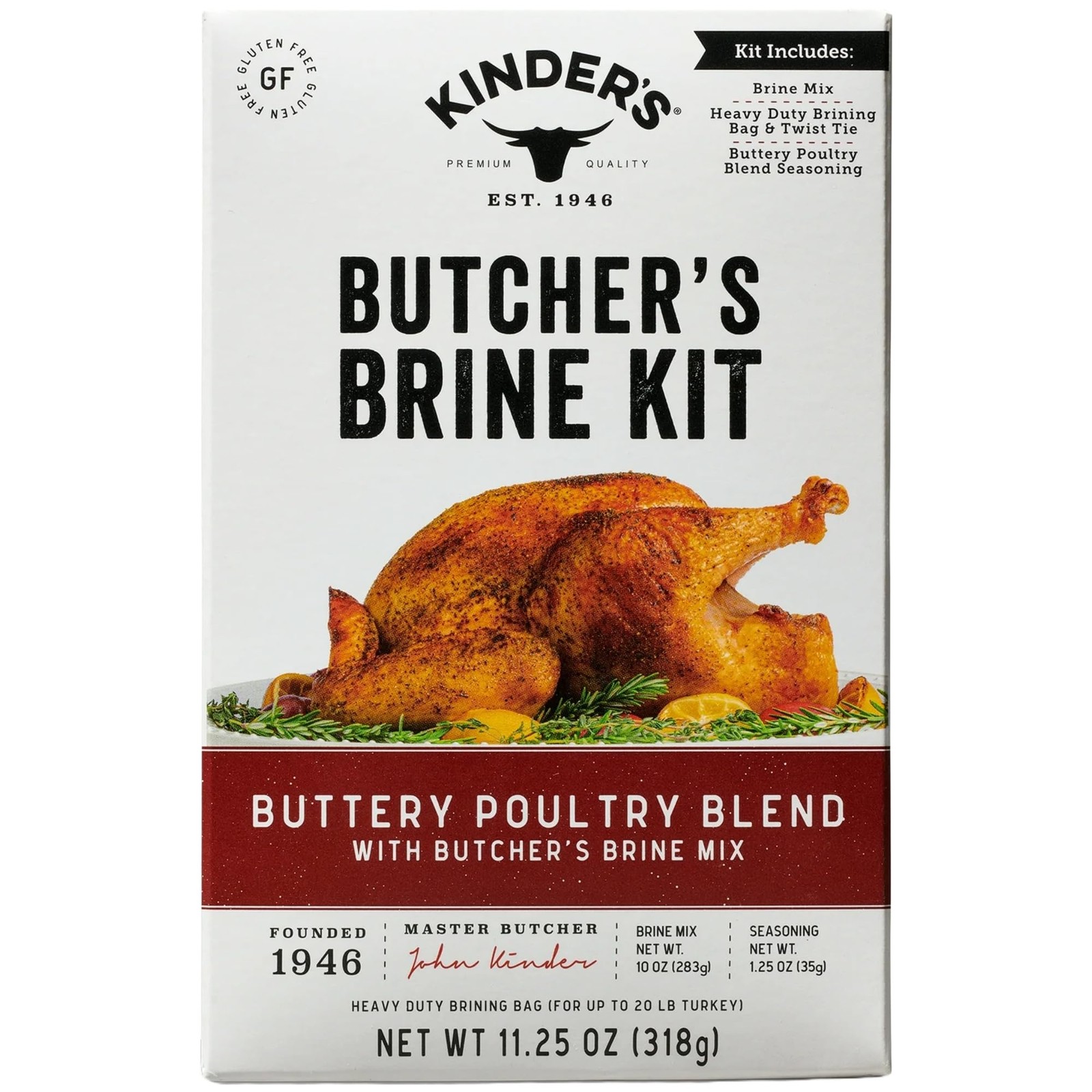 Kinder’s Butcher’s Turkey Brine and Rub Kit with Brining 12 Ounce (Pack of 1)