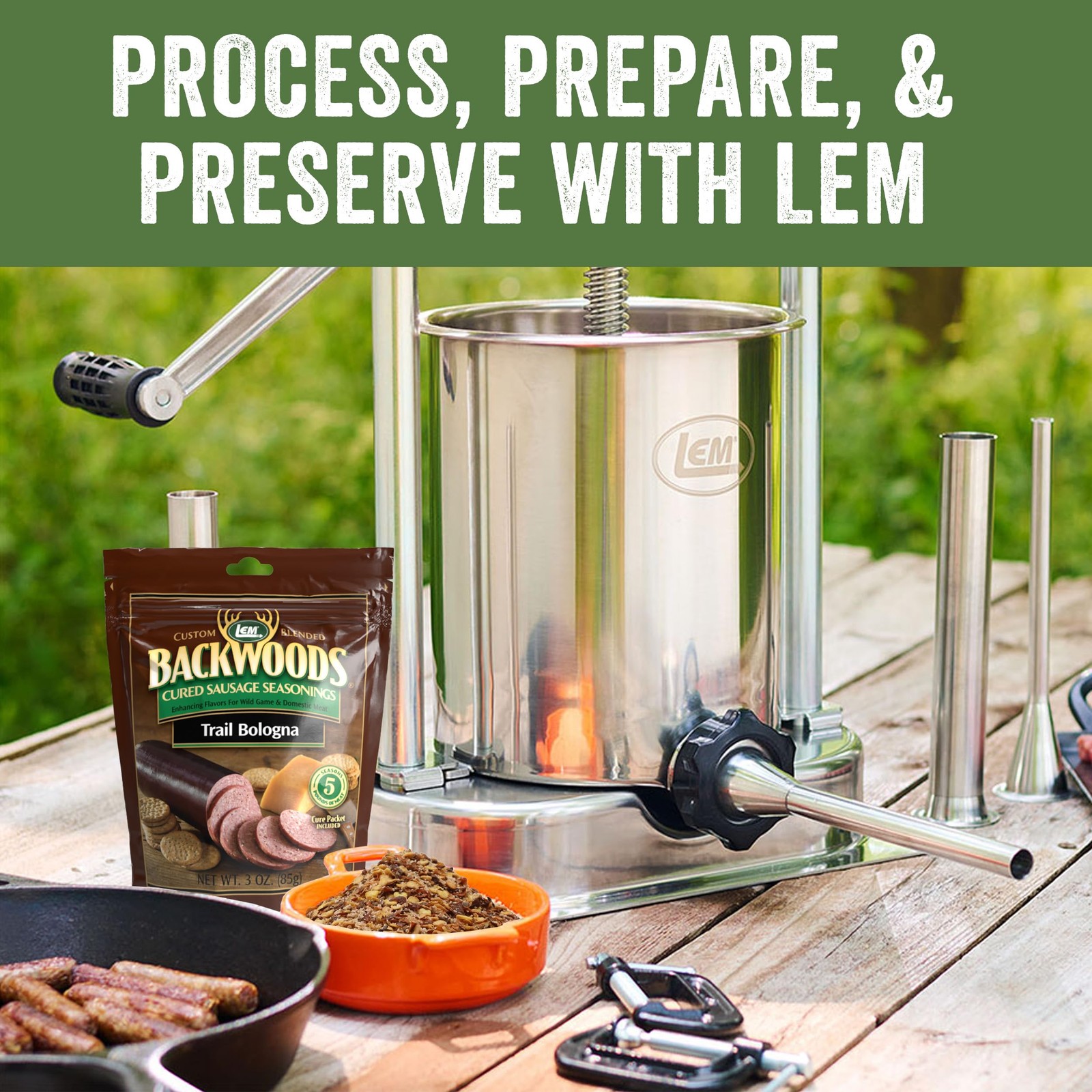 LEM Products Backwoods Trail Bologna Cured Sausage Seasoning Kit, Ideal for …