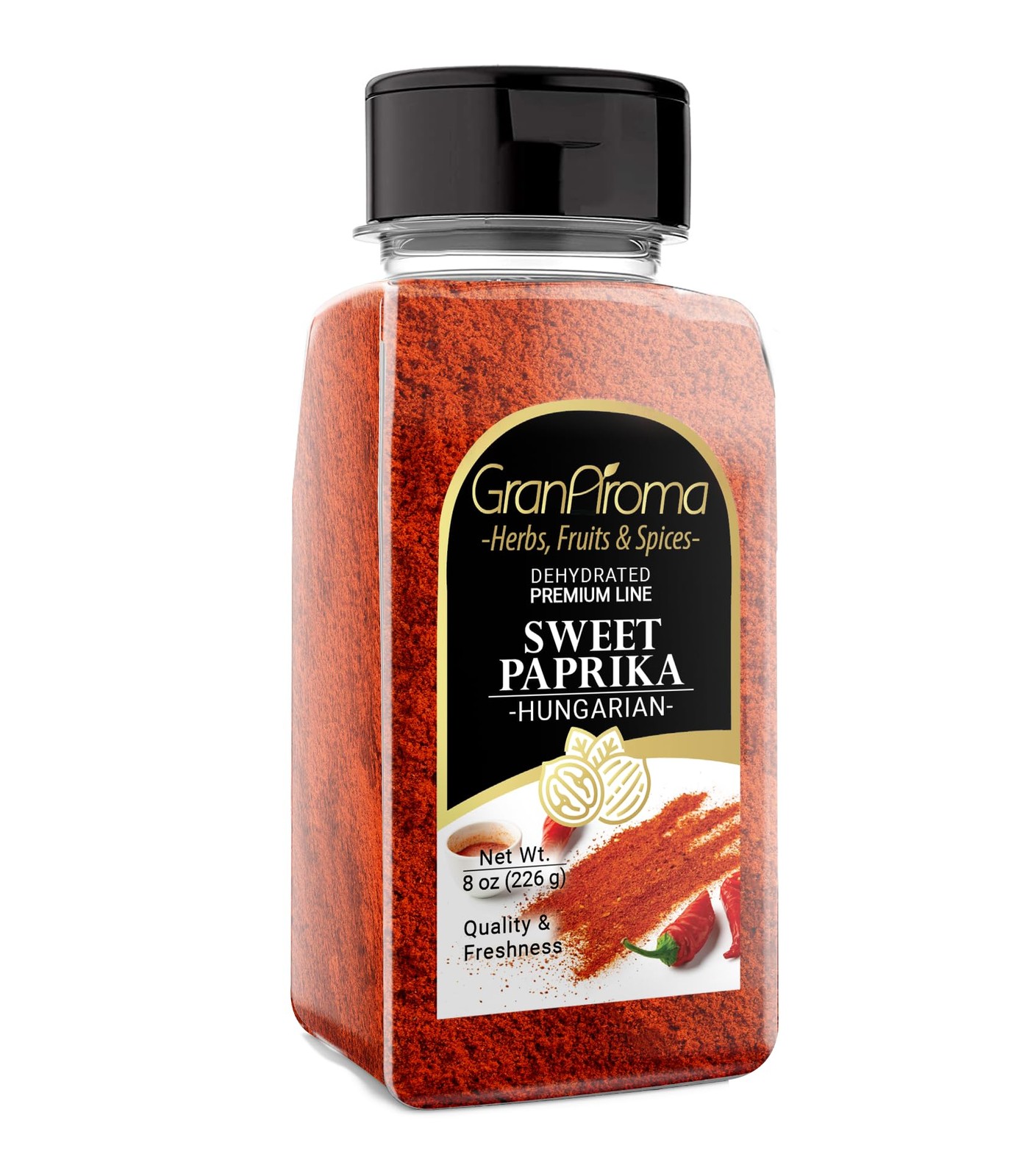 GranAroma Sweet Hungarian Paprika, 8 oz, & Savory, Authentic, 8 Ounce
