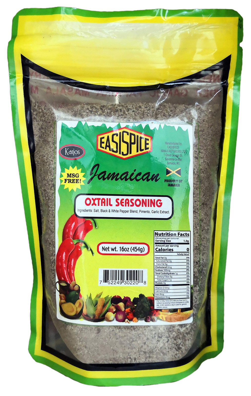Easispice Jerk Seasoning 16 Ounce Authentic Jamaican Spice for Cooking