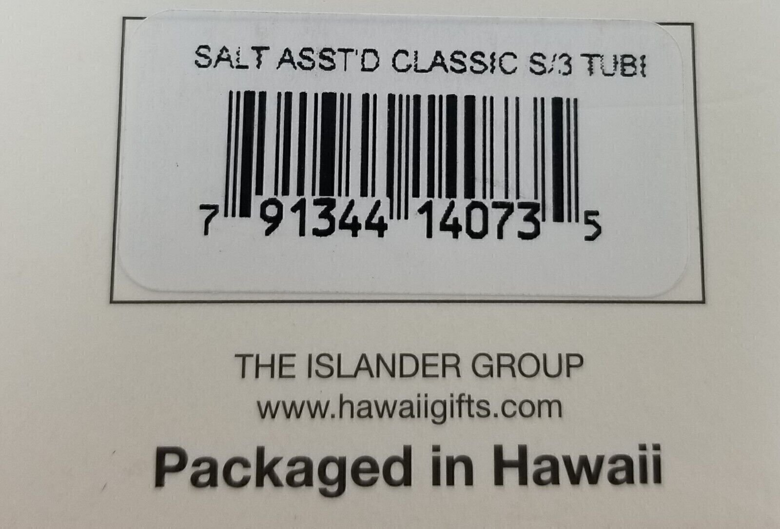 Hawaii Islander Assorted Blend Sea Salt Three Tubes (Classic Blend Black, Red