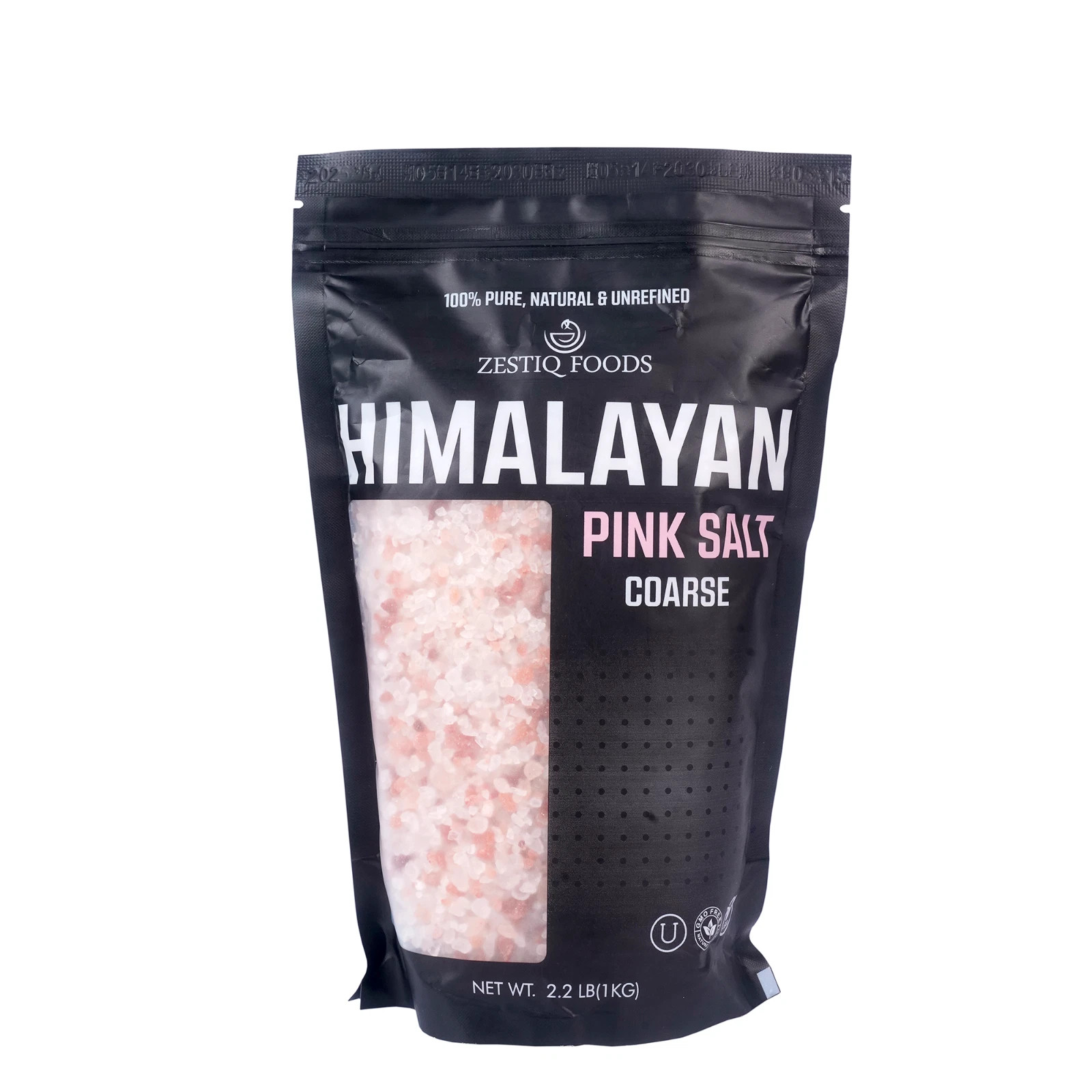 Zestiq HIMALAYAN Pink SALT KOSHER & VEGAN Healthy Nutrient Coarse, Fine 2.2 LBS