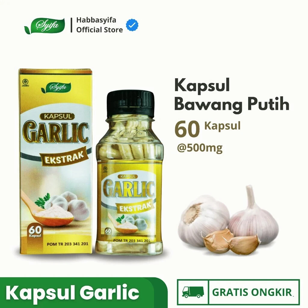 Garlic Ekstrak Powder Caps Natural Organic Herbs Spices Fresh Pure Hygienic