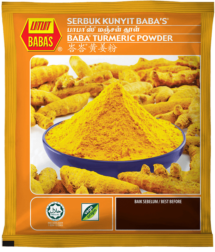Turmeric Powder Baba’s 125G Pure Original Blended Dry Turmeric X 3 PACKS