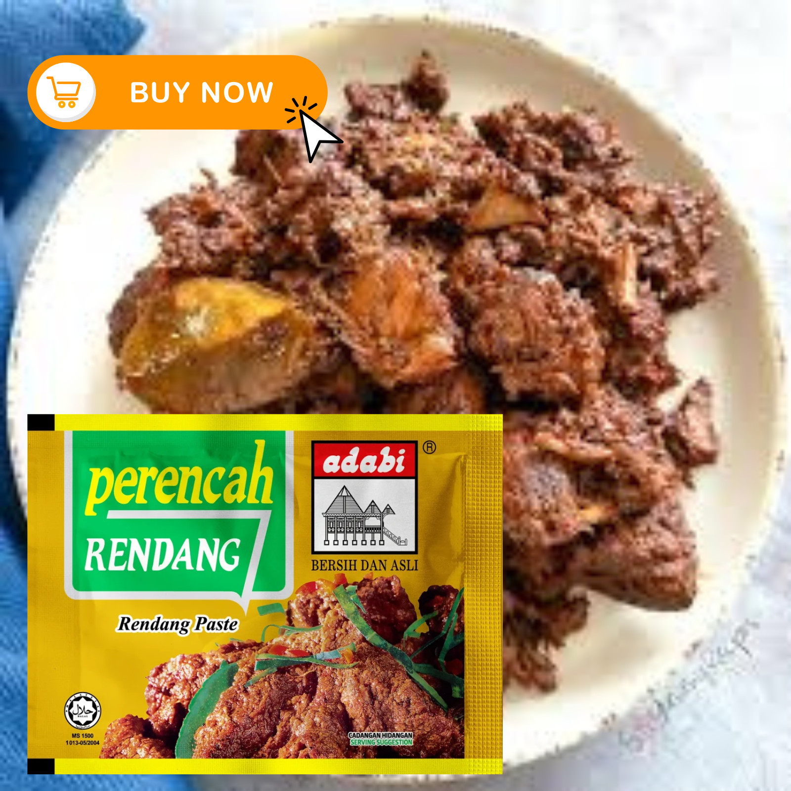 ADABI Rendang Paste (3 pack x 120g) – Malay Food