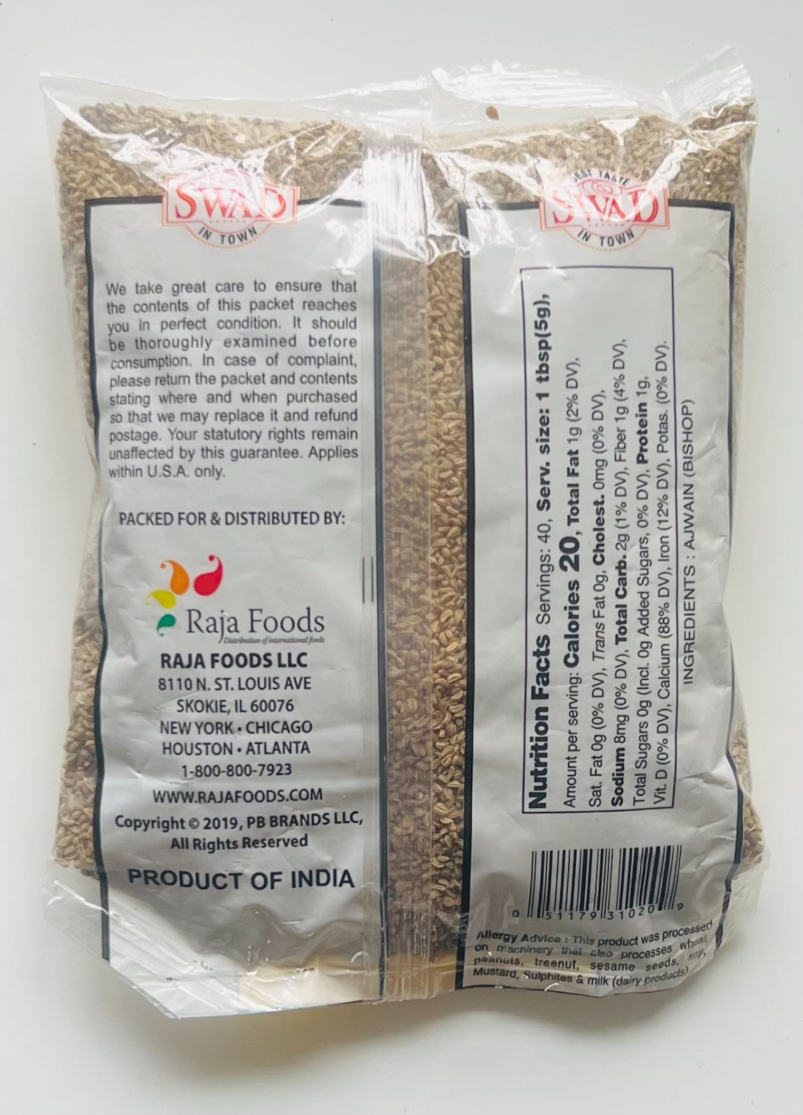Ajwain Seeds 200g (7 OZ)Spice for Cooking & Health Benefits -BEST TASTE
