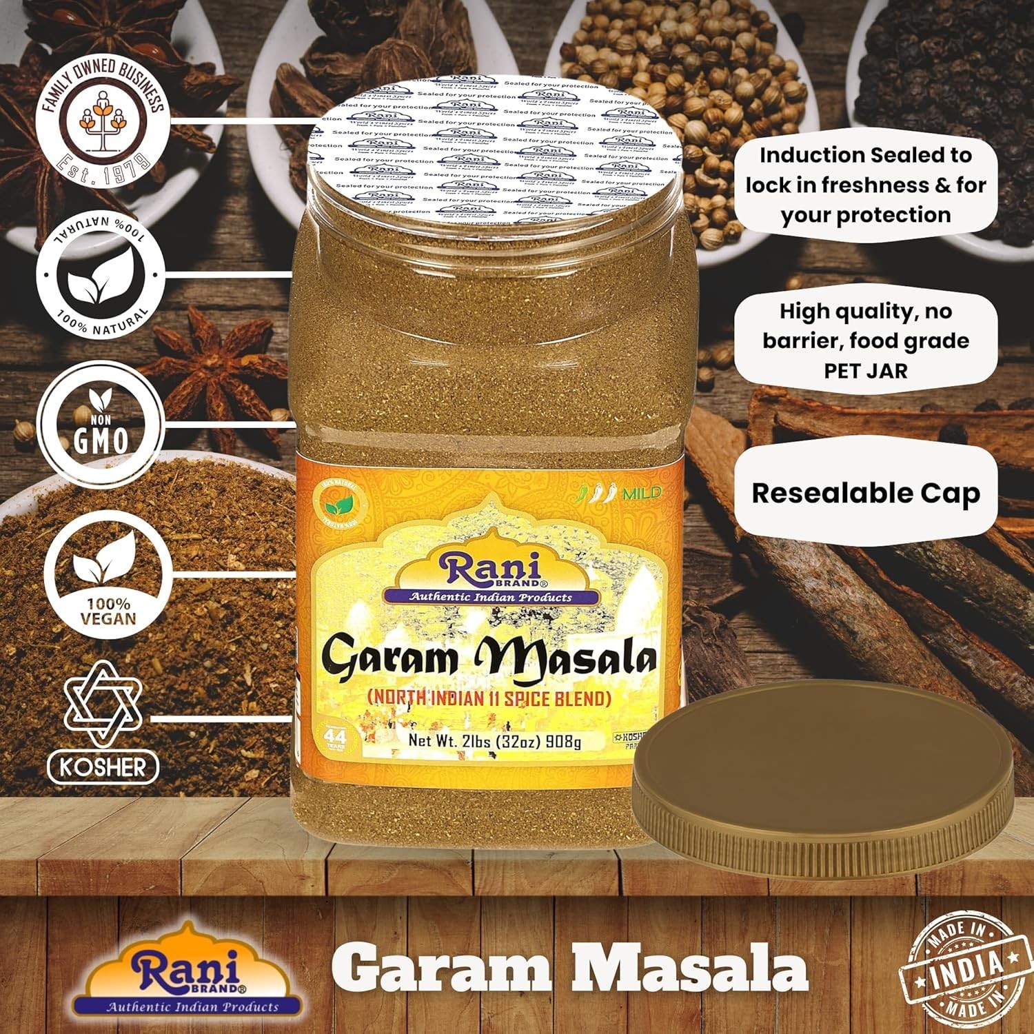 Indian Garam Masala Spice Blend 2lb All Natural Kosher Gluten-Free
