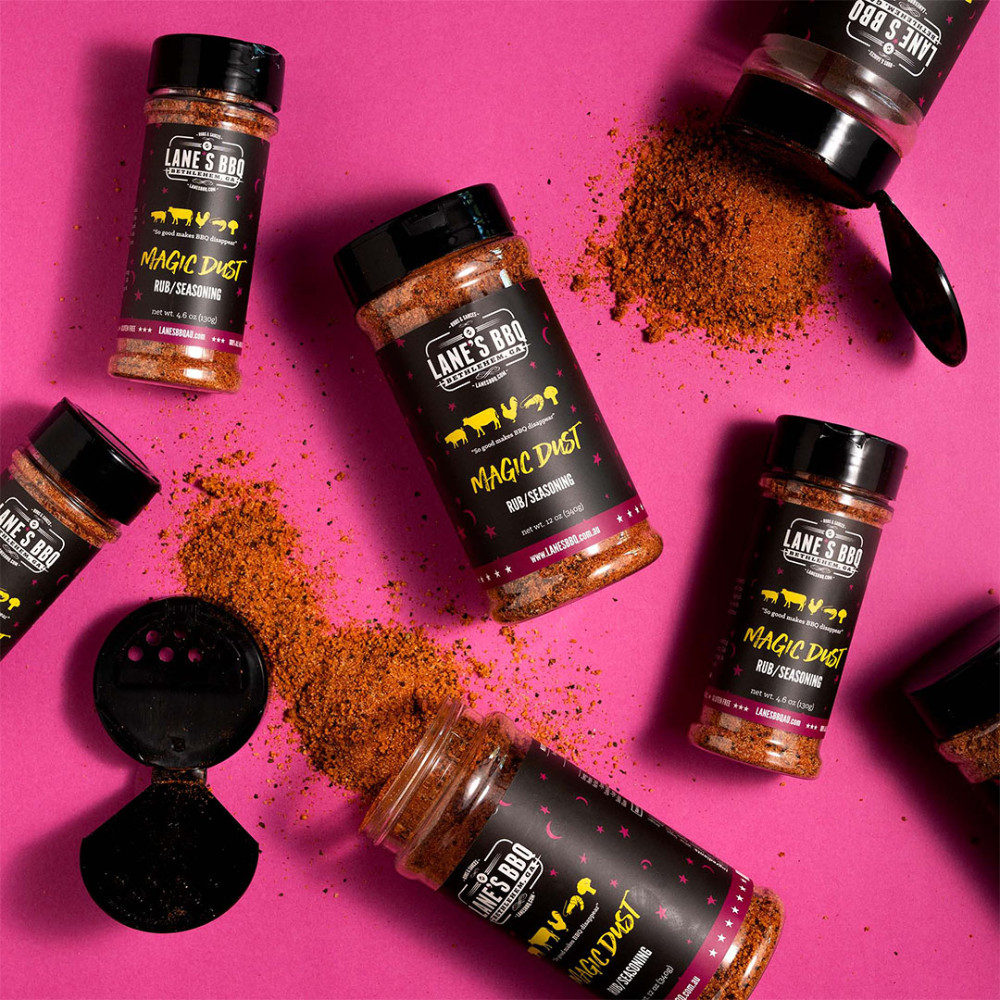 Lane’s Magic Dust Small Shaker Size BBQ Rub Seasoning 124 grams