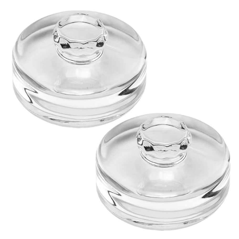 2Pcs Glass Fermentation Weights with Handle for Craft Pickling and Mason Jar Use