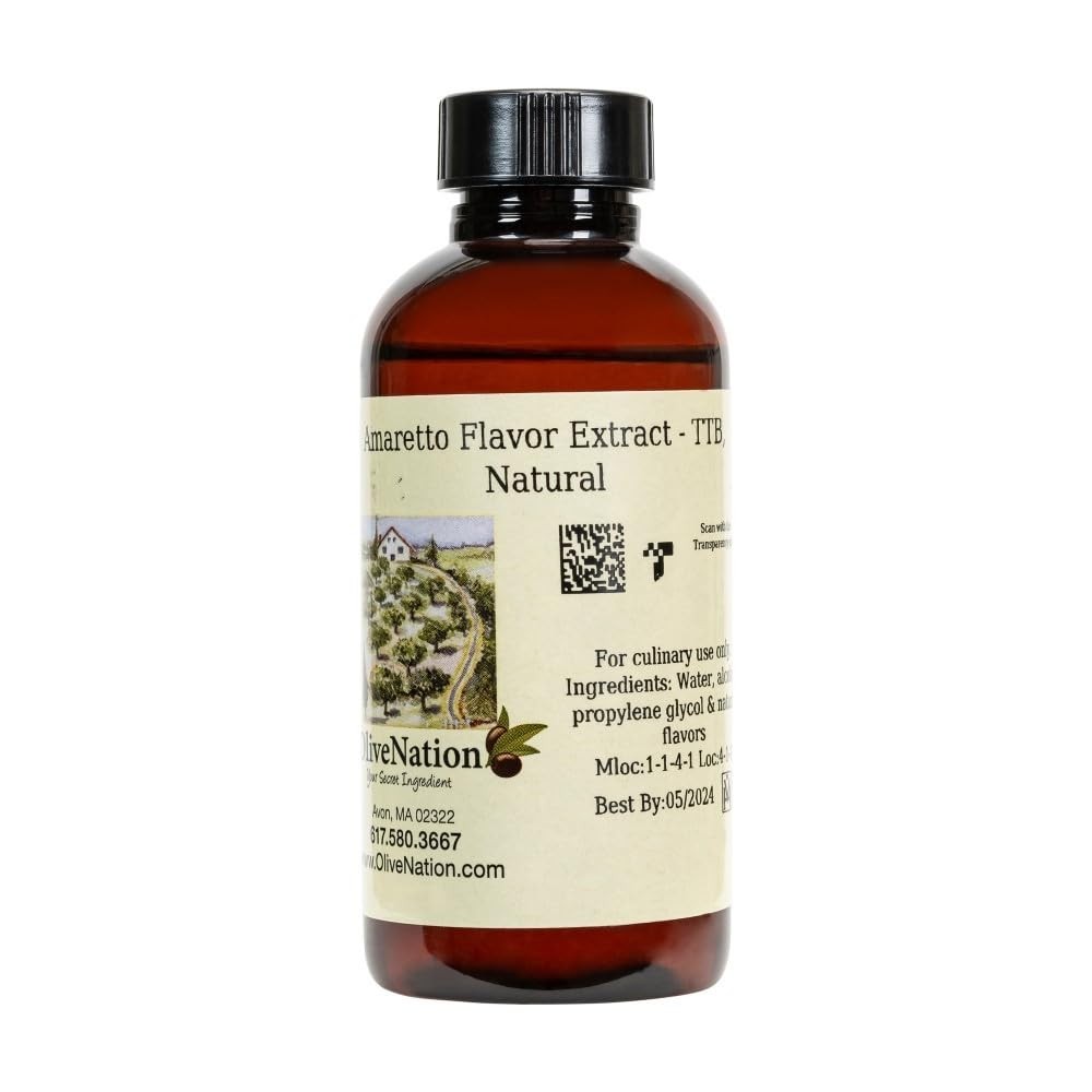 OliveNation TTB Amaretto Flavor, Amaretto Flavor Extract from Natural Flavors fo