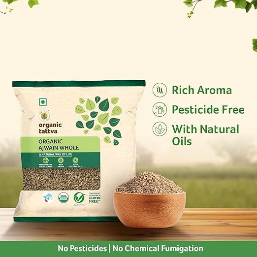 Organic Tattva, Organic Gluten Free Ajwain Whole – 100 Gram | Select Pack