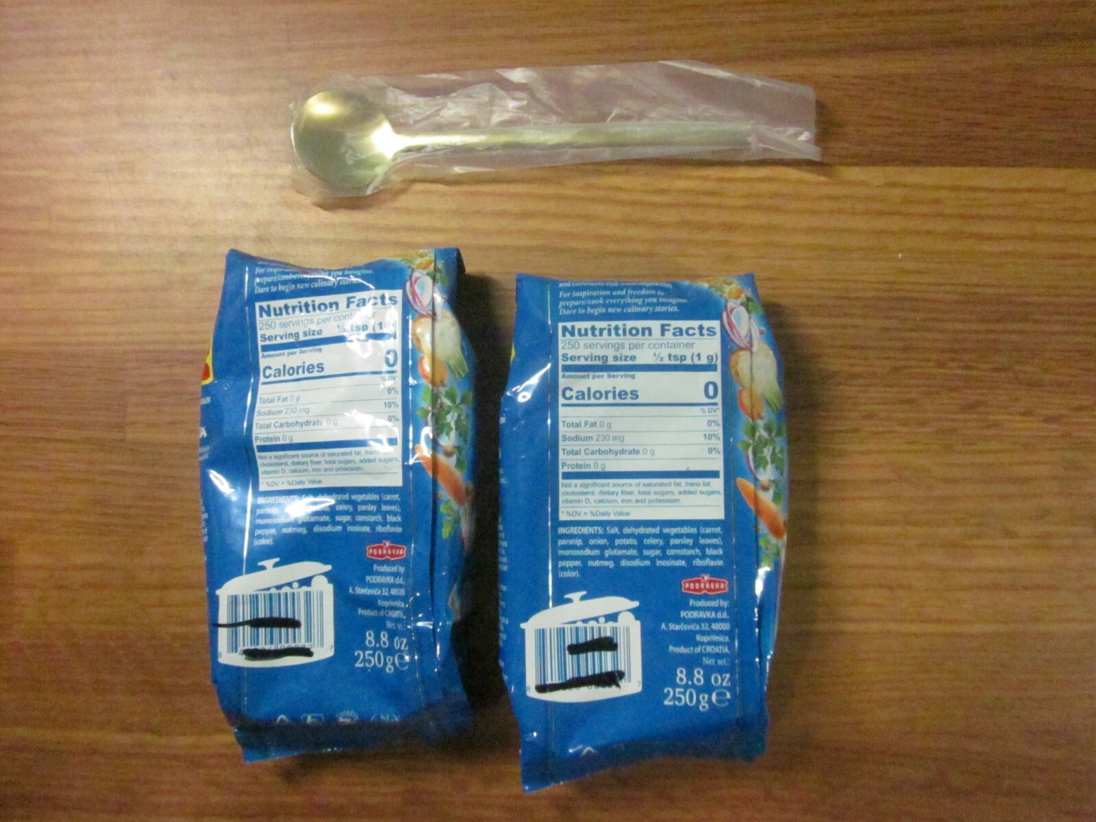 2 X – 8.8 OZ VEGETA All Purpose Seasoning W/Spoon-1 lb 2 oz Total.