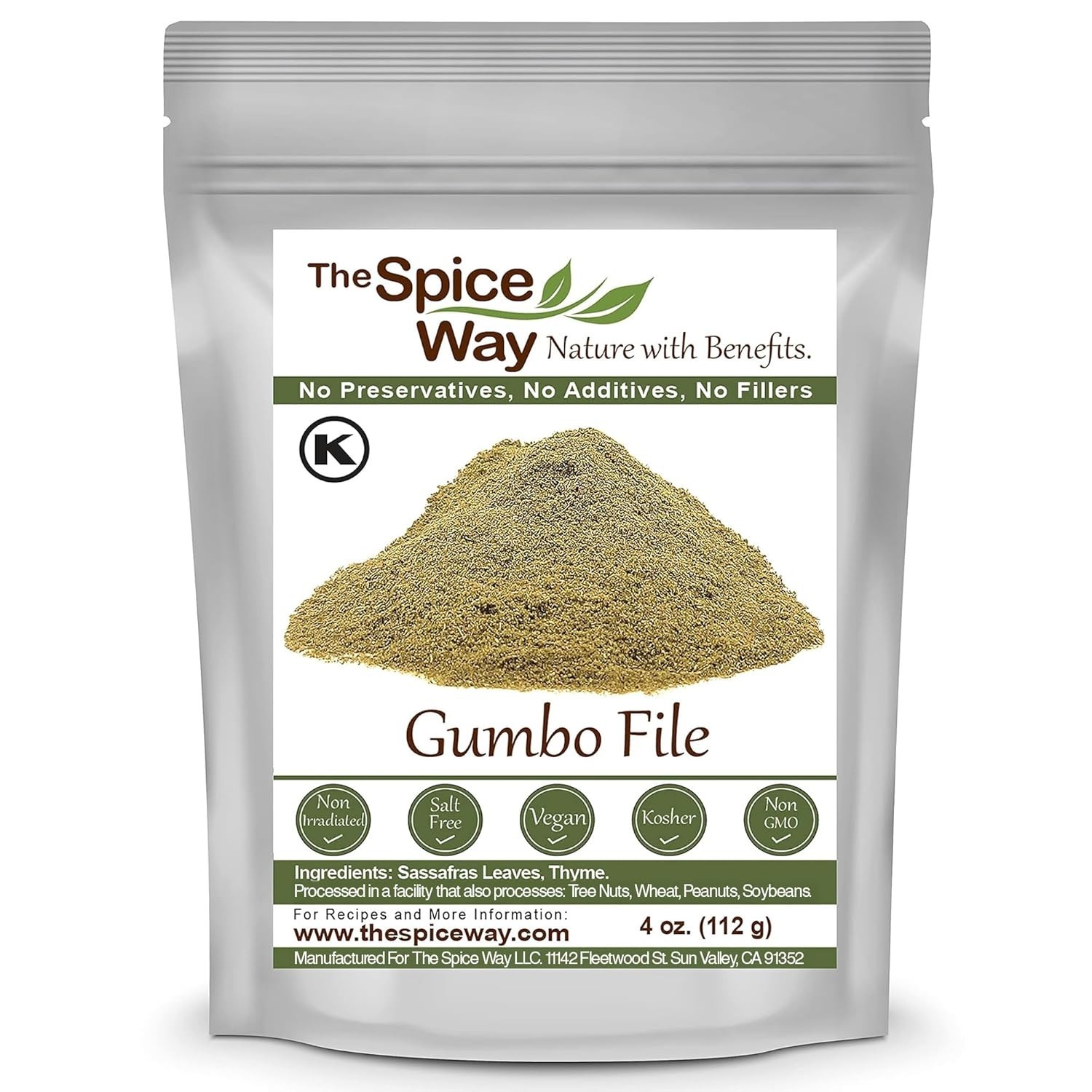 Gumbo File – (4 Oz) Made with Premium Ground Sassafras Tree Leaves…