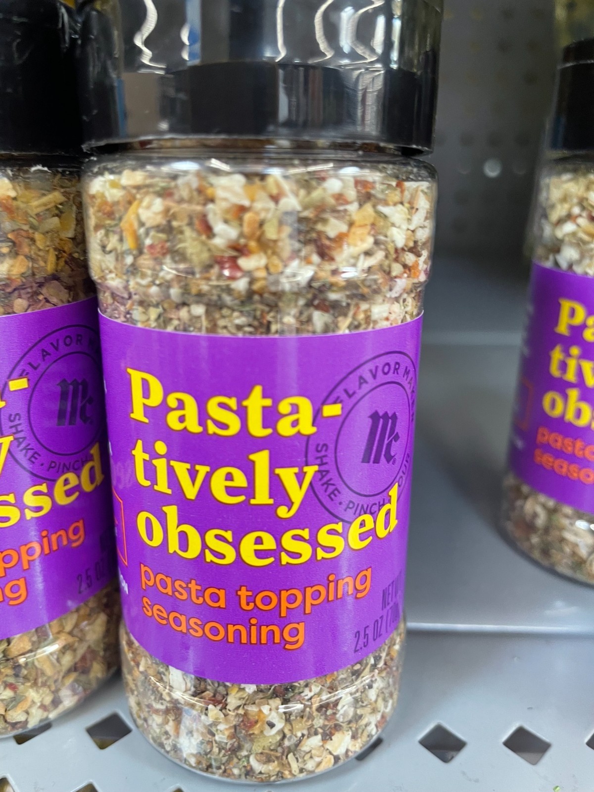 5 Pack McCormick Flavor Maker Pasta Topping Seasoning Size 2.5 oz Bottles