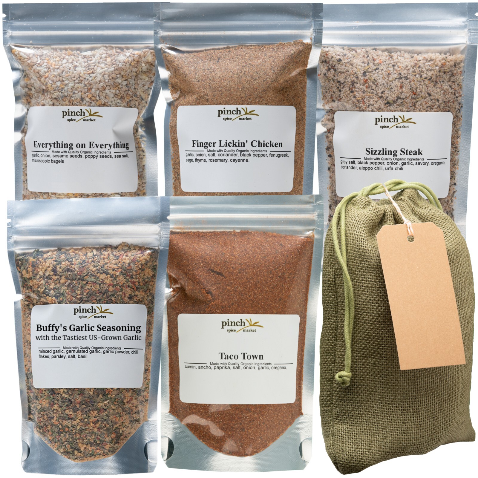 Best-Selling Organic Spices Bundle | 5-Pack of Customers’ Favorite Seasonings
