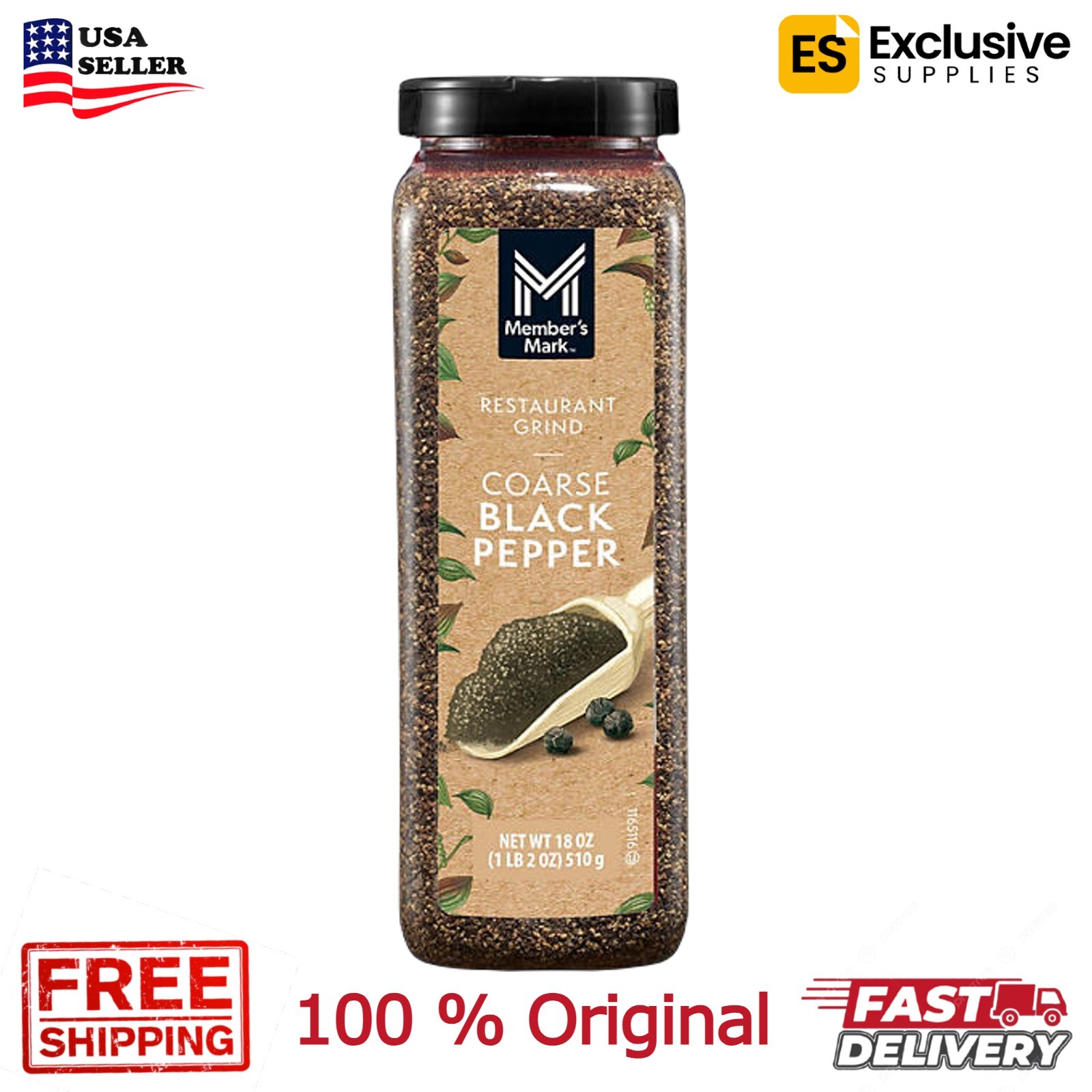 Member’s Mark Restaurant Coarse Black Pepper, 18 oz – FREE SHIPPING