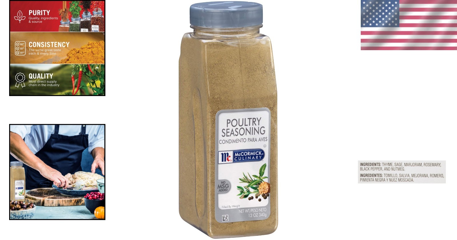 Chef-Approved Poultry Seasoning 12 oz – Herbal Flavor for Chicken & Turkey