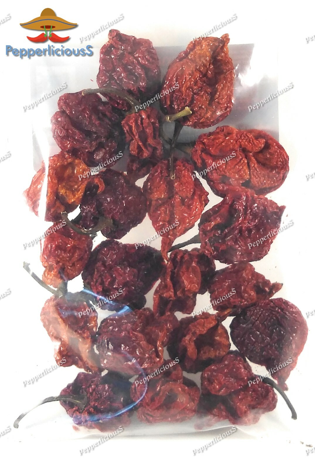 20 DRIED CAROLINA REAPER PEPPER PODS + 1/2 OZ REAPER OIL + 1/2 OZ REAPER FLAKES