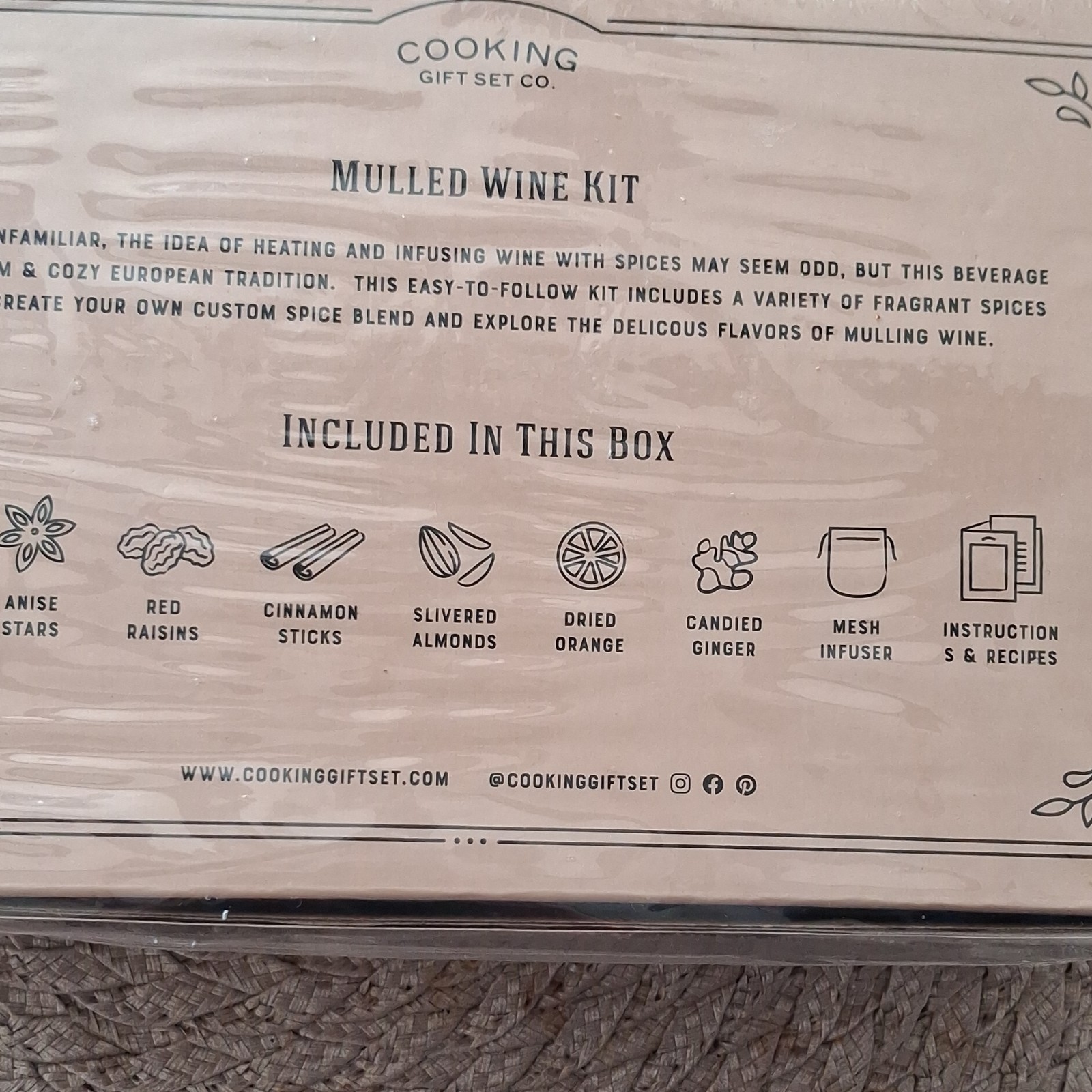 Cooking Gift Set Co. Mulled Wine Cocktail Kit Mulling Spice 10 Pack 135g