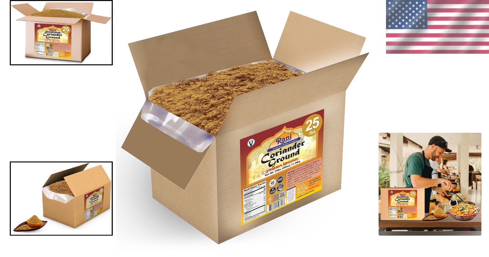 Rani Dhania Spice 25lb Bulk Box – Gluten Friendly