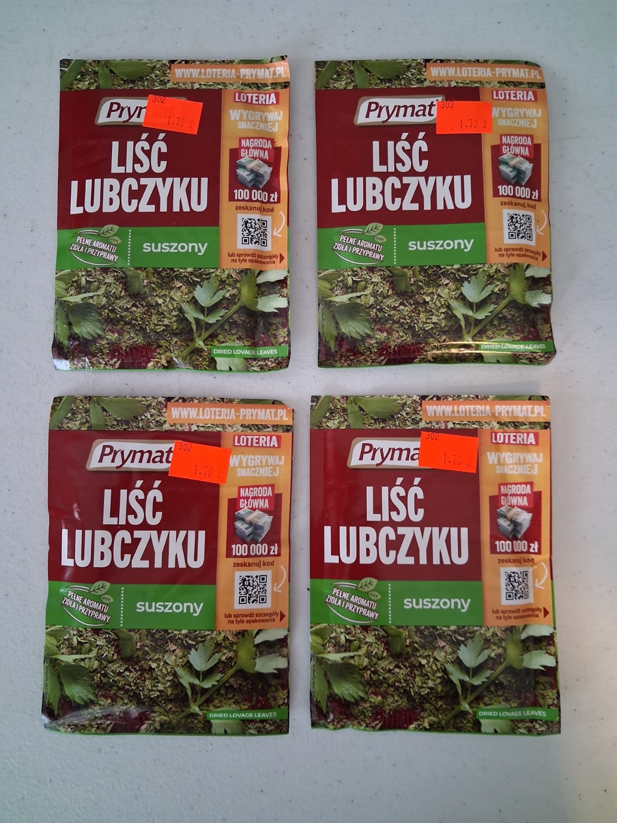 Lovage, Lubczyk Leaf Dried Spice Poland SET OF 4 PACKAGES X 10g each