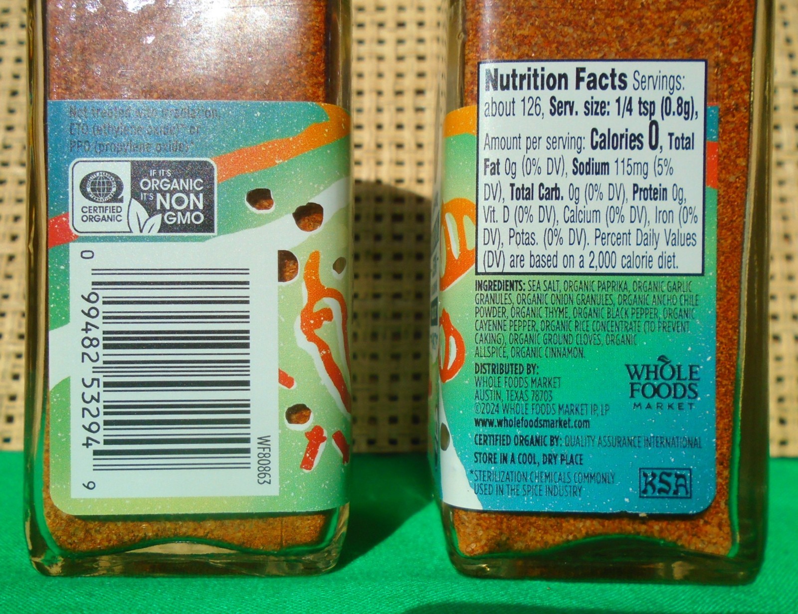 3 Whole Foods Organic Caribbean Jerk Seasoning Heat 3.56oz Each – NEW & Sealed