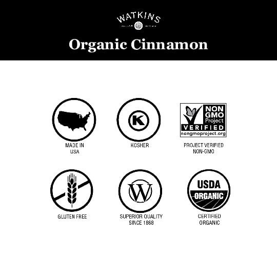 Organic Ground Cinnamon Spice 14.7 oz Bulk Food Service Kosher Non-GMO