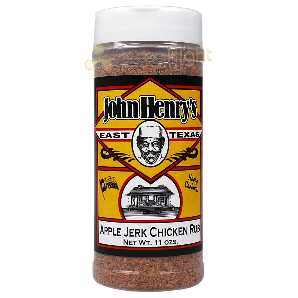 John Henry’s Apple Jerk Chicken Rub Seasoning Ribs Veggies 11 Oz Bottle