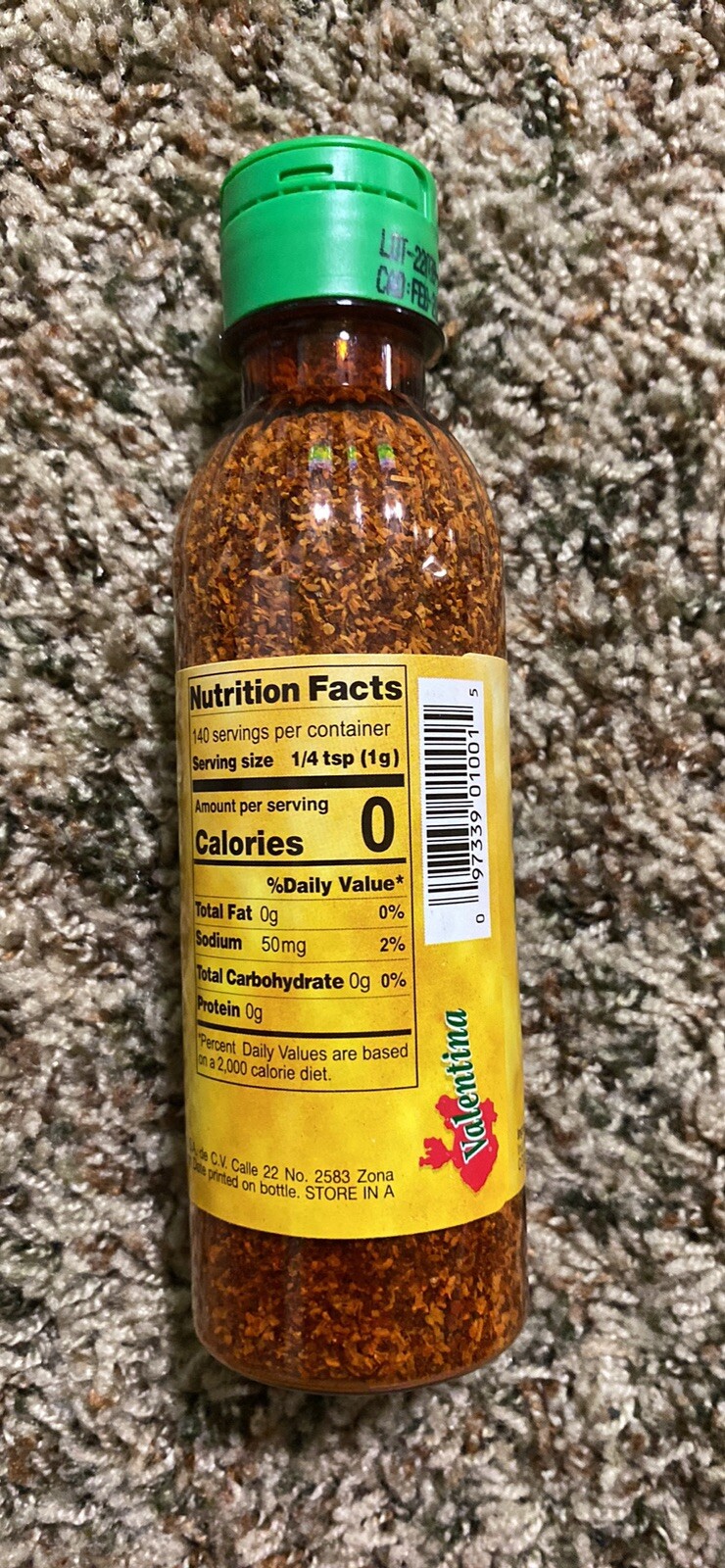 Valentina Chili Pepper Seasoning w/Lime 4.9oz Bottle Fruit Seasoning