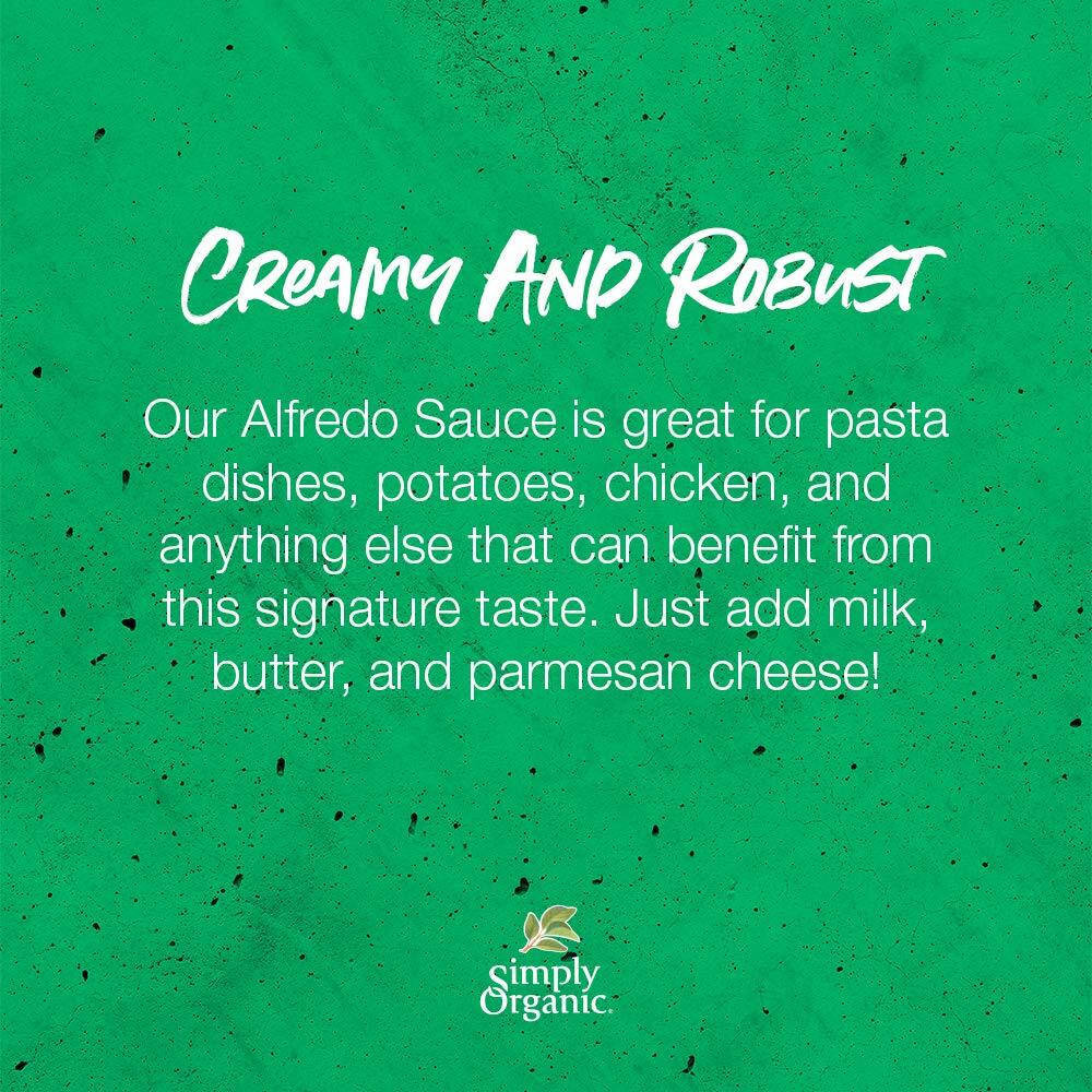 Simply Organic Alfredo Sauce Mix 12 Pack Creamy Italian Seasoning 1.48 Ounce