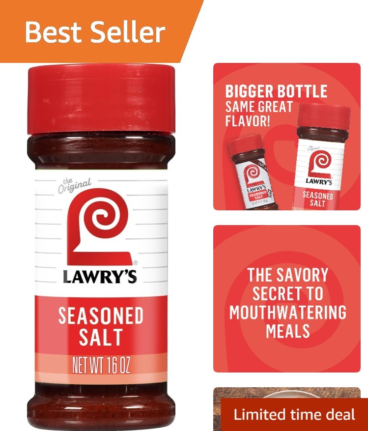 Lawry’s Seasoned Salt 16 oz – Kosher, No MSG, All-Purpose Flavor Enhancer