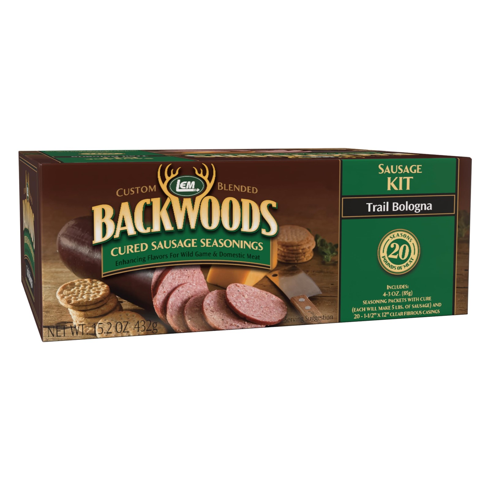 LEM Products Backwoods Trail Bologna Cured Sausage Seasoning Kit, Ideal for …