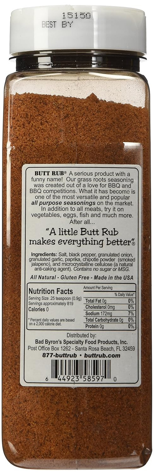BBQ Rub Barbeque Seasoning 26 oz All Purpose Blend With Garlic Paprika Chipotle